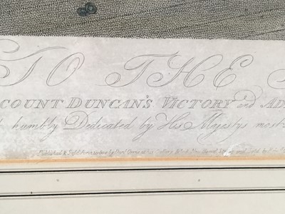 Lot 248 - After Daniel Orme - To the King - historical representation of Lord Viscount Duncan's victory and Admiral Dewinter's resignation on board The
