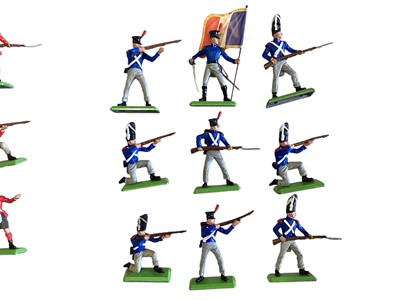 Lot Britains Deetail loose Waterloo British (x66) & French Infantry (x9) (1 box)