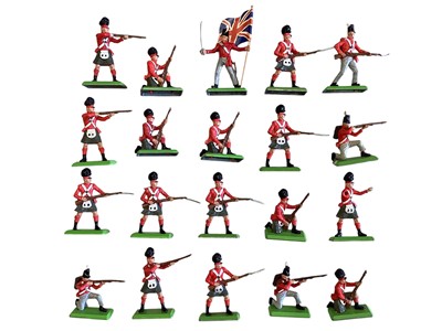 Lot 80 - Britains Deetail loose Waterloo British (x66) & French Infantry (x9), plus Foreign Legion (x30), (1 box)