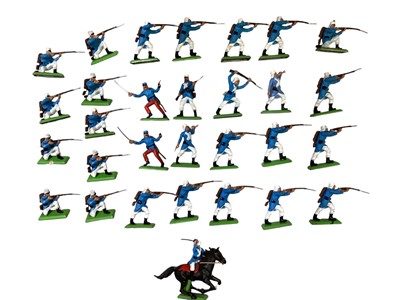 Lot 80 - Britains Deetail loose Waterloo British (x66) & French Infantry (x9), plus Foreign Legion (x30), (1 box)