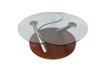 Lot 1229 - Roche Bobois cantilevered glass coffee table