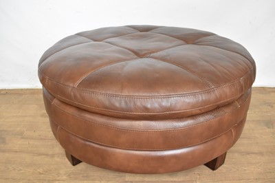 Lot 1231 - Large leather stool