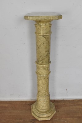 Lot 1230 - Green marble pedestal