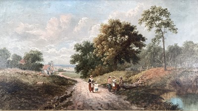 Lot 182 - 19th century oil on canvas landscape, bearing signature