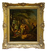 Lot 1401 - After Francois Boucher (1703 - 1770), oil on...