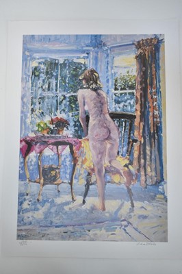 Lot 1017 - *Geoffrey Chatten (b.1938) group of four signed limited edition signed prints, Norfolk Beaches, Stormy Mill and a Female Nude, each numbered 170/250, unframed, 30.5cm x 40.5cm (4)