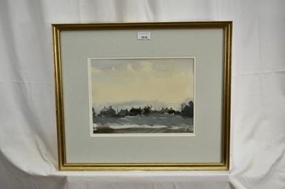 Lot 343 - John Burman (b.1936) watercolour - Suffolk Landscape, signed, 23cm x 31cm, in glazed gilt frame