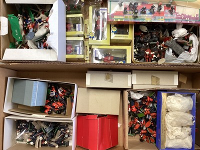 Lot 82 - Britains, Marx, Timpo & others plastic WWII infantry and royal household soldiers (7 boxes)