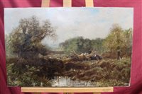 Lot 1405 - 19th century English School oil on canvas -...