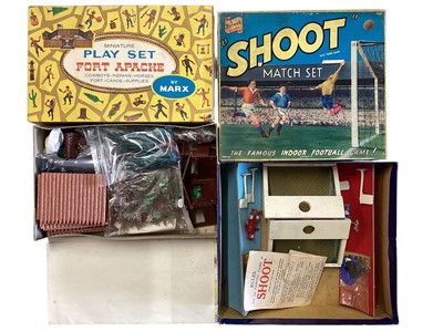 Lot 88 - Marx Miniature Fort Apache play set, Berwick Shoot Match Set and other vintage games (3 boxes)