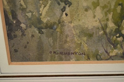 Lot 1110 - George Robert Rushton (1869-1947) watercolour - Belstead Hall Farm, signed, 28cm x 46cm, in glazed gilt frame. Provenance: Enid Hendry Collection, the artists daughter. Peter Goodwin Coll...