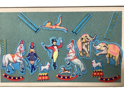 Lot 93 - Diecast Corgi unboxed selection of Chipperfields Circus models, plus 1950’s plastic Clowns & other circus figures (1 box)