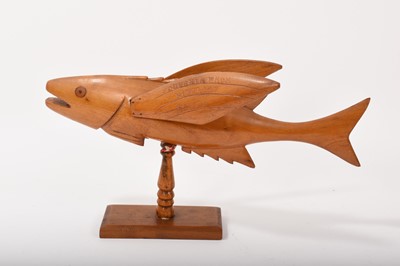 Lot 670 - Pitcairn Islands mirowood flying fish carved by Wallace Warren