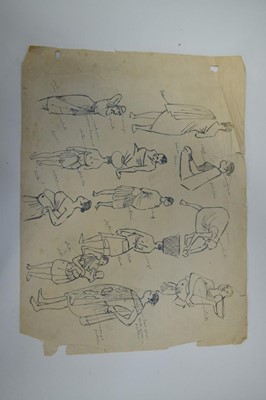 Lot 1089 - Clifford Charles Turner (1920-2018) group of six works, African landscapes, village scenes and other sketches, one in glazed frame (6)