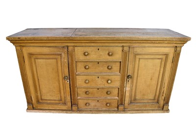 Lot 1216 - Unusual 19th century grained pine sideboard