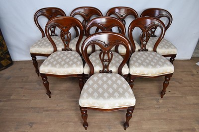 Lot 1217 - Set of eight Victorian style mahogany hoop back dining chairs