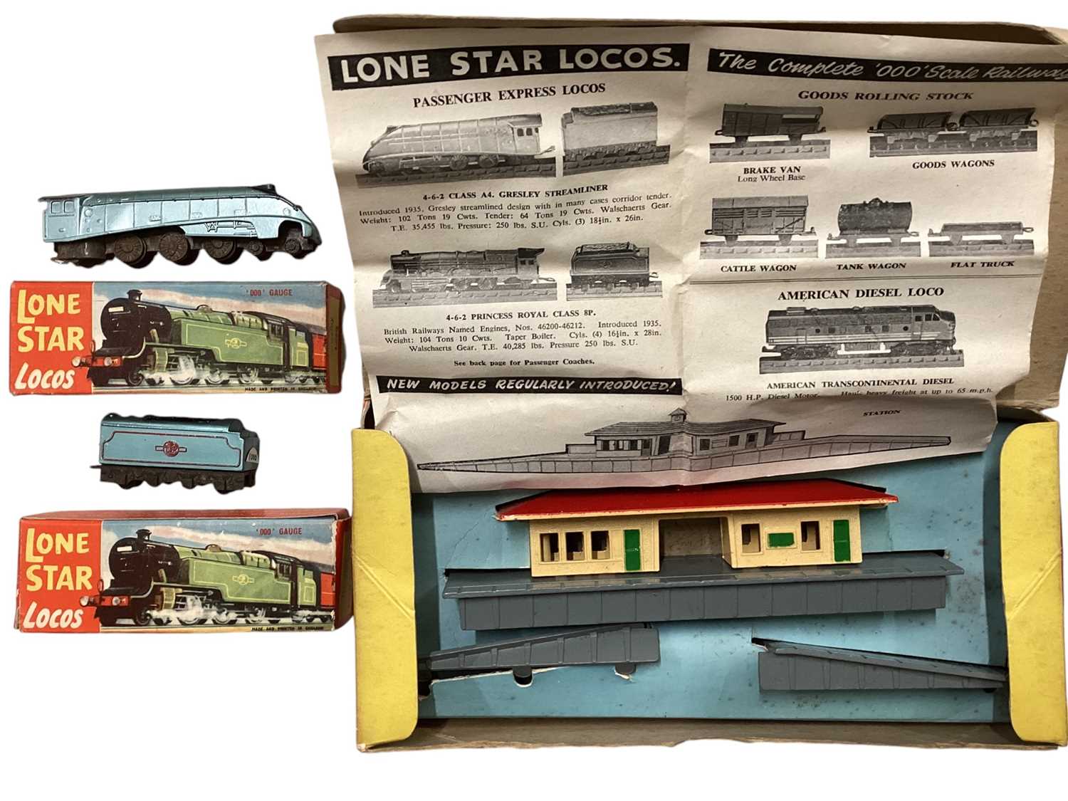 Lot 114 - Lone Star OOO Gauge locomotives, rolling stock, accessories & track (1 box)