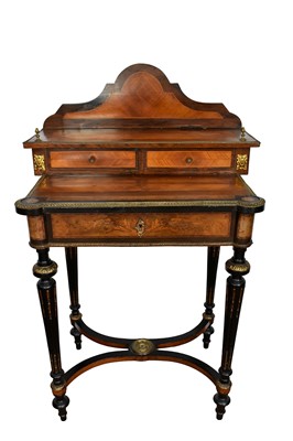 Lot 1265 - 19th century kingwood, rosewood and gilt metal mounted bonheur du jour