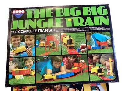 Lot 117 - Novo The Big Big Passenger Train Set (x2) & Jungle Train Set, plus additional track (4)