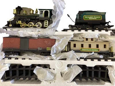 Lot 118 - Rivarossi O gauge Reno 4-4-0 American electric Steam Locomotive, boxed (poor) 7203-BU, Destiny Goldminers battery operated train set,boxed, Star Baltimore & Ohio battery operated train set,...