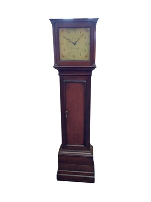 Lot 666 - George III oak longcase clock by W. Swain, Woodbridge