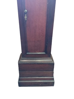 Lot 666 - George III oak longcase clock by W. Swain, Woodbridge