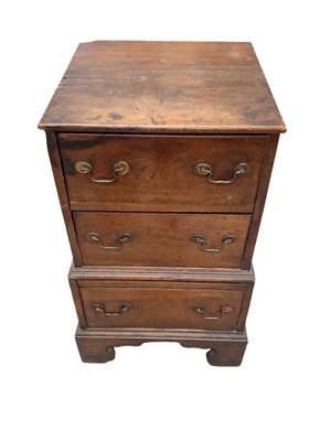 Lot 1288 - Small 19th century fruitwood chest