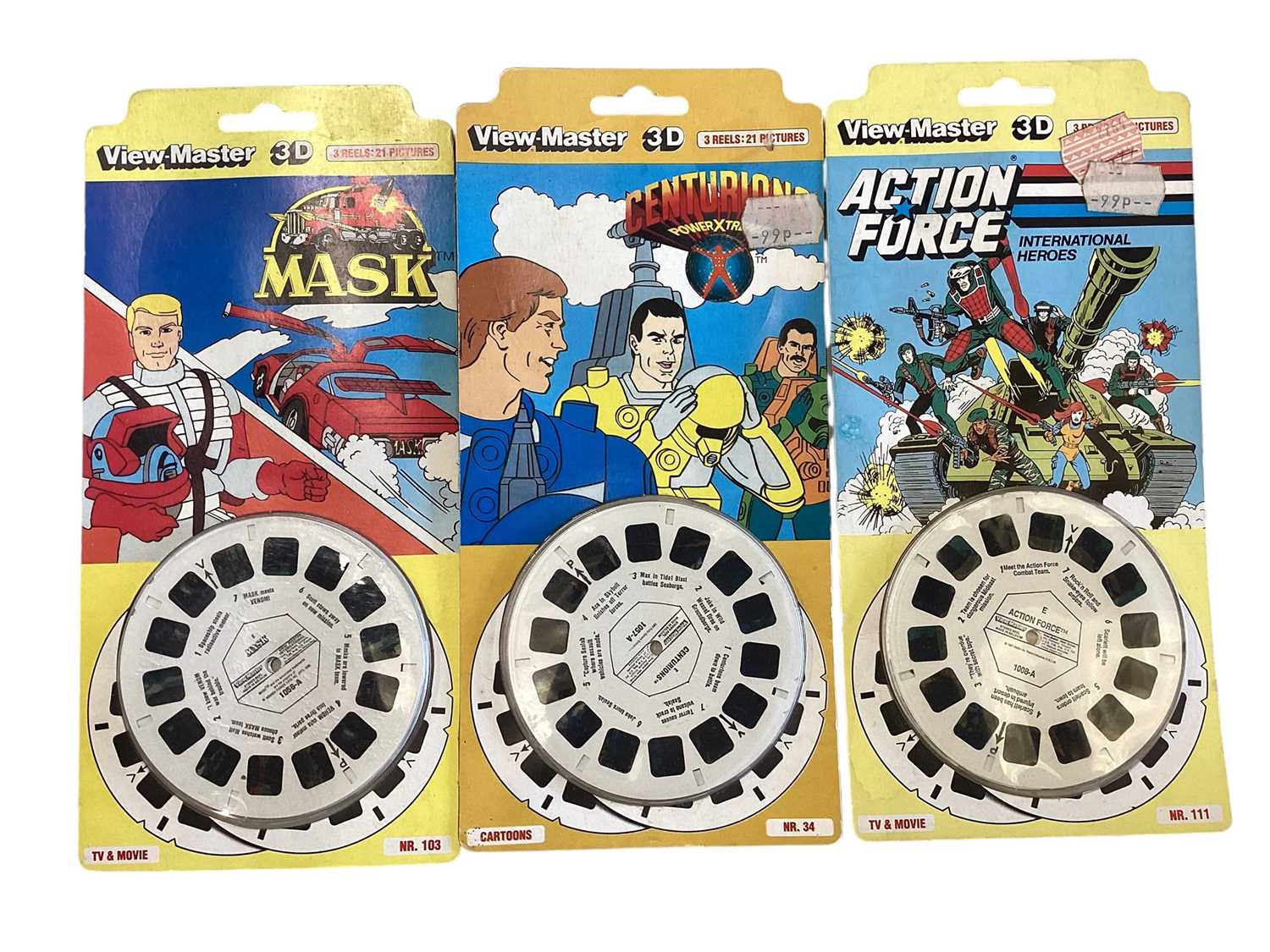 Lot 122 - Adventures of Batman 8mm home movies, View Master 3-Dimension viewer & triple reel Centurion NR34, Mask NR103 & Action Force NR111 (21 pictures per reel), The S.E.L. Ace Projector, Peak 16mm...