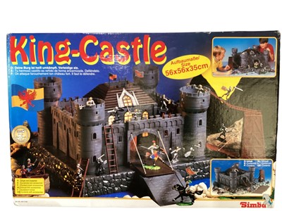 Lot 221 - Simba King-Castle playset No.440 7150, Falcon Castle playset No.440-3102 & Superplay Castle Set No.435 5414, plus two Chad Valley & five other Castle play sets, all boxed (7 total)