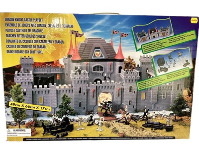 Lot 221 - Simba King-Castle playset No.440 7150, Falcon Castle playset No.440-3102 & Superplay Castle Set No.435 5414, plus two Chad Valley & five other Castle play sets, all boxed (7 total)