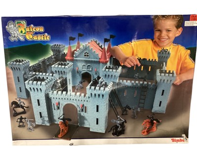 Lot 221 - Simba King-Castle playset No.440 7150, Falcon Castle playset No.440-3102 & Superplay Castle Set No.435 5414, plus two Chad Valley & five other Castle play sets, all boxed (7 total)