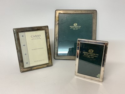 Lot 19 - Three silver photo frames