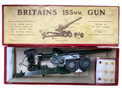 Lot Britains 155mm Gun (parts missing), all boxed No.2064 (3)