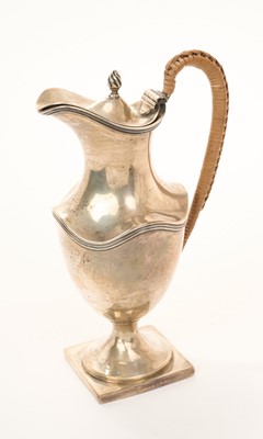 Lot 454 - George III style Neoclassical revival silver lidded ewer (London 1911)