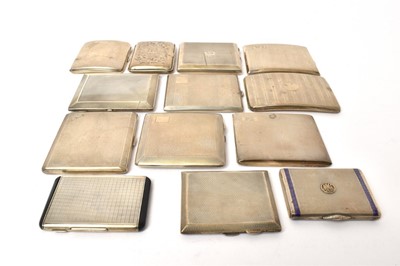 Lot 456 - Thirteen silver cigarette cases