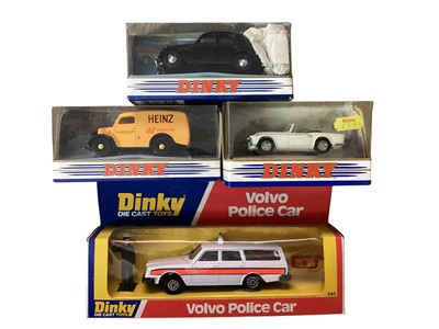 Lot 146 - Dinky boxed selection including 268 Ambulance 272 Police Accident Unit, Battle of Britain Junkers Stuka 721, Land Rover Bomb Disposal 604 plus others (1 box)