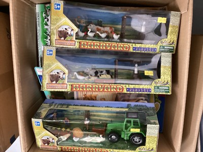 Lot 152 - Farmyard & Barnyard playsets and other animals, all boxed or in blister packs (3 boxes)