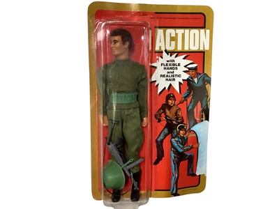 Lot 156 - Made in Hong Kong Action Dan (c1980's) 12" Action Doll, on card with bubblepack No.15 (x2), plus one other No.121 (3)
