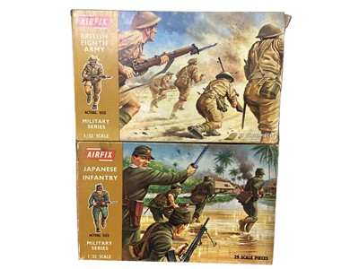 Lot 170 - Airfix Military Series 1:32 Scale Japanese Infantry (some painted) & British Eight Army (opened), plus Target Modern German Infantry (x2), Modern British Infantry, WWII British Commandos &am...