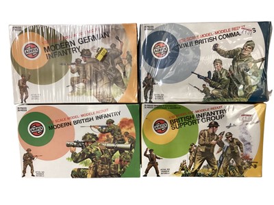 Lot 170 - Airfix Military Series 1:32 Scale Japanese Infantry (some painted) & British Eight Army (opened), plus Target Modern German Infantry (x2), Modern British Infantry, WWII British Commandos &am...