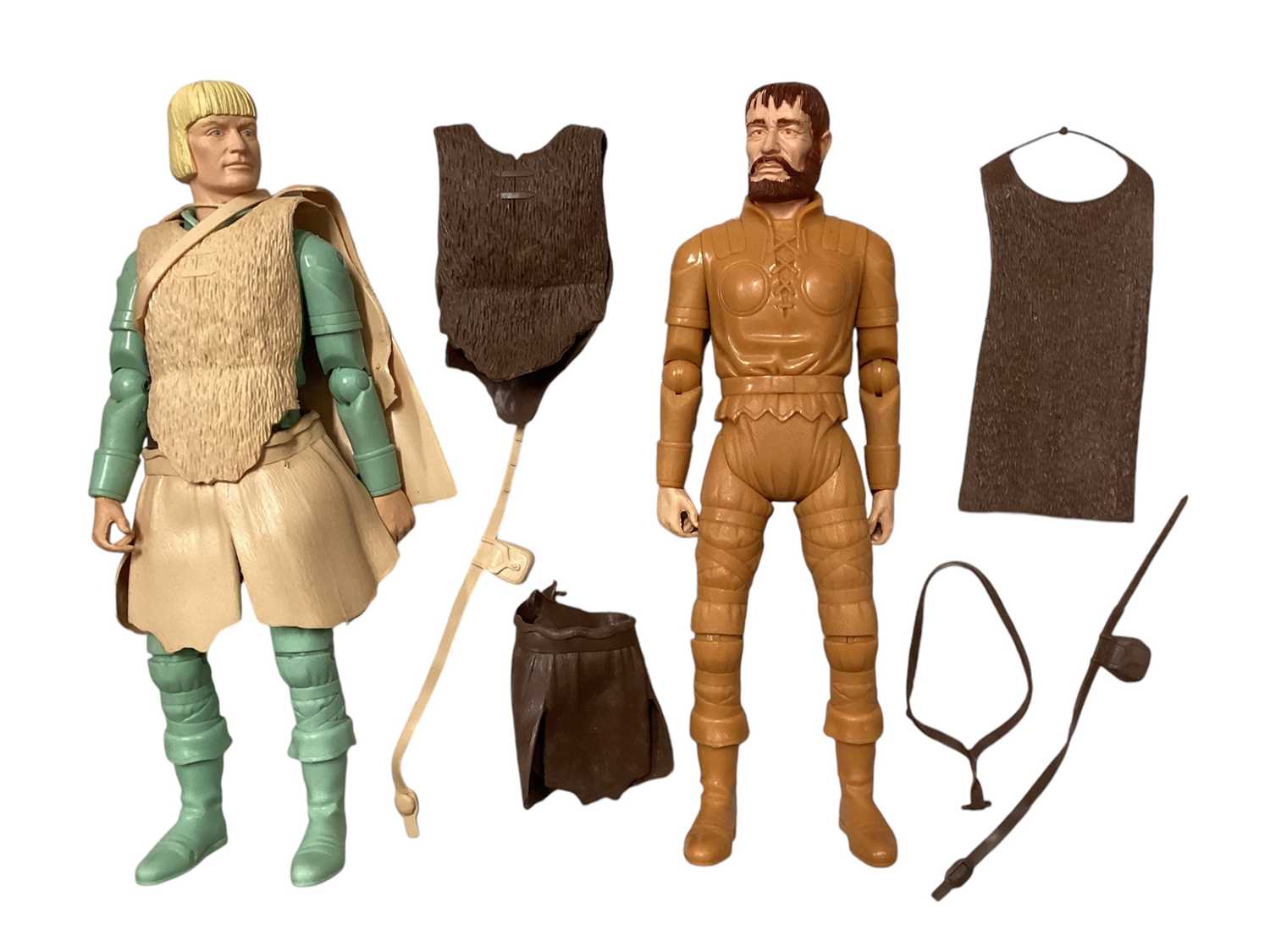 Lot 185 - Marx Toys Knight & Viking Series 12" action figures including Eric & Odin Vikings, weapons & flatten box (1 box)