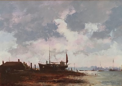 Lot 4 - Roy Perry RI (British 1935-1993) watercolour and gouache 'Near Lowestoft (trawler)'