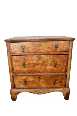 Lot 1530 - Rare late 17th / early 18th century painted pine chest