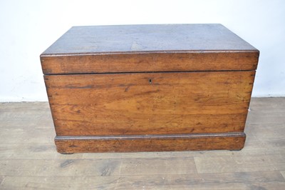 Lot 1545 - Late 19th century teak trunk