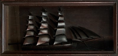 Lot 1141 - 19th century ship diorama