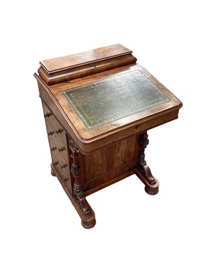 Lot 1212 - Victorian walnut Davenport desk