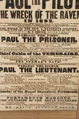 Lot 93 - 19th century Sadlers Wells theatre poster and another for Theatre Royal, Bristol