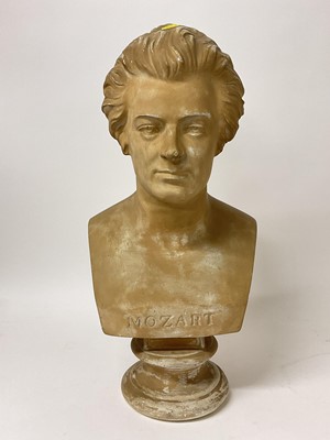 Lot 62 - Ceramic or plaster bust of Mozart