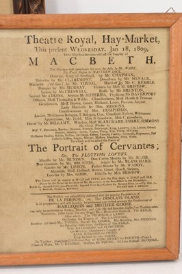 Lot 1065 - Theatre Royal, Haymarket theatre bill advertising Macbeth, and another