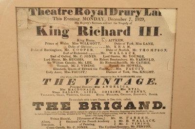Lot 1065 - Theatre Royal, Haymarket theatre bill advertising Macbeth, and another